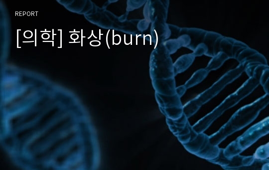 [의학] 화상(burn)