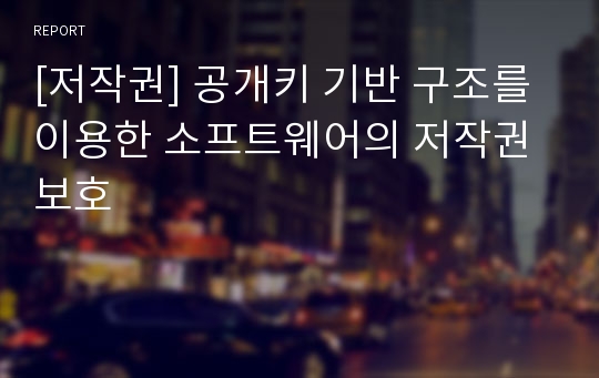 [저작권] 공개키 기반 구조를 이용한 소프트웨어의 저작권 보호