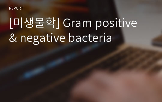 [미생물학] Gram positive &amp; negative bacteria