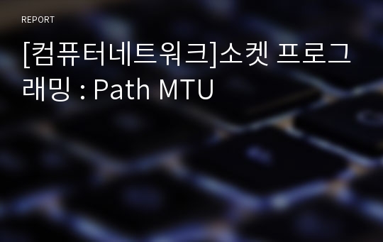 [컴퓨터네트워크]소켓 프로그래밍 : Path MTU