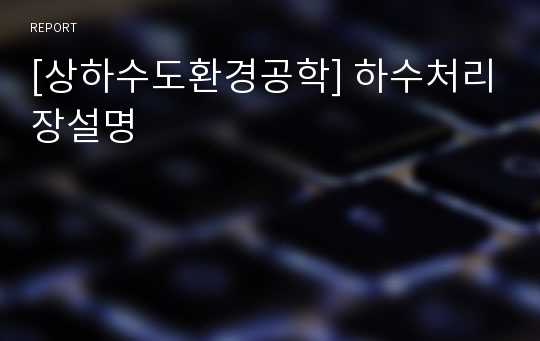 [상하수도환경공학] 하수처리장설명