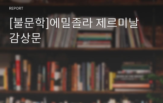 [불문학]에밀졸라 제르미날 감상문