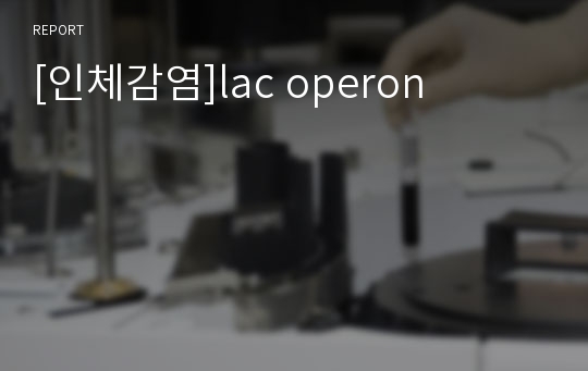 [인체감염]lac operon