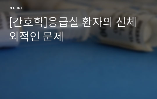 [간호학]응급실 환자의 신체 외적인 문제