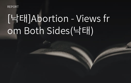 [낙태]Abortion - Views from Both Sides(낙태)