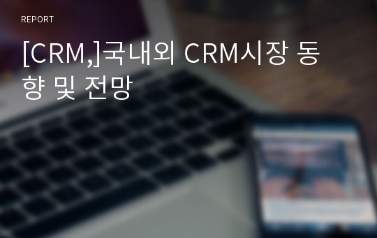 [CRM,]국내외 CRM시장 동향 및 전망
