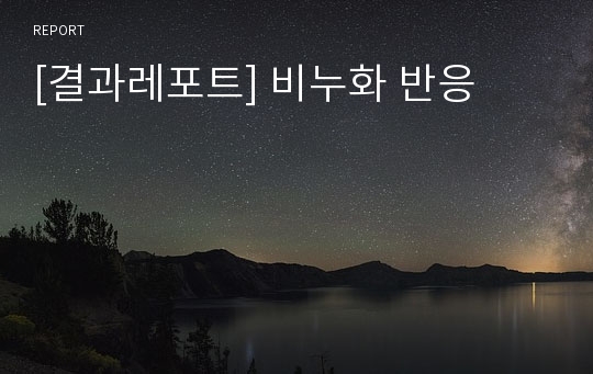 [결과레포트] 비누화 반응