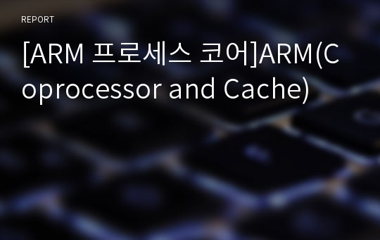 [ARM 프로세스 코어]ARM(Coprocessor and Cache)