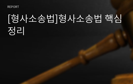 [형사소송법]형사소송법 핵심정리