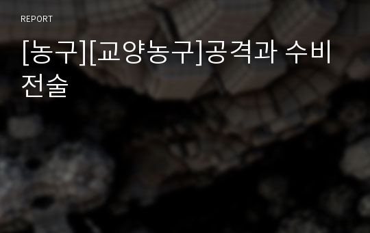 [농구][교양농구]공격과 수비전술