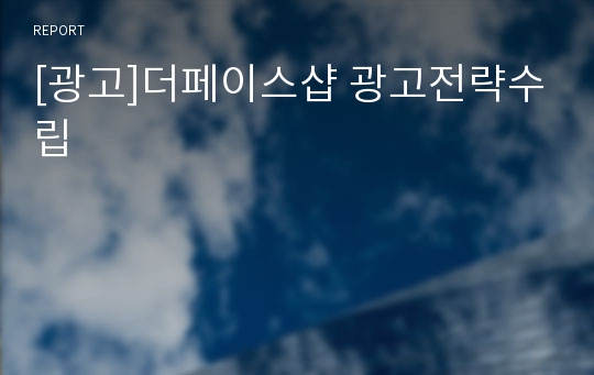 [광고]더페이스샵 광고전략수립