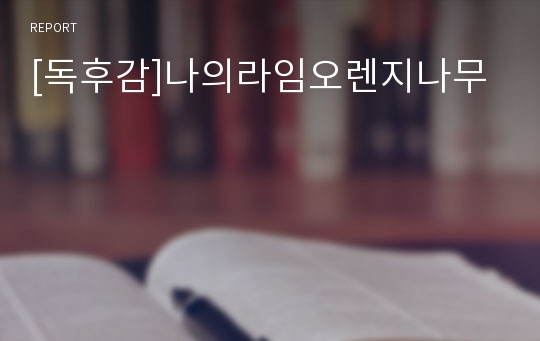 [독후감]나의라임오렌지나무