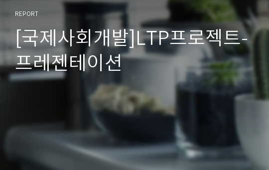 [국제사회개발]LTP프로젝트-프레젠테이션