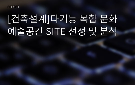 [건축설계]다기능 복합 문화 예술공간 SITE 선정 및 분석