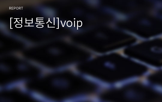 [정보통신]voip
