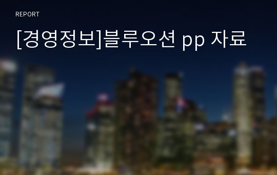 [경영정보]블루오션 pp 자료