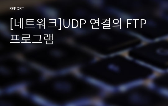 [네트워크]UDP 연결의 FTP 프로그램