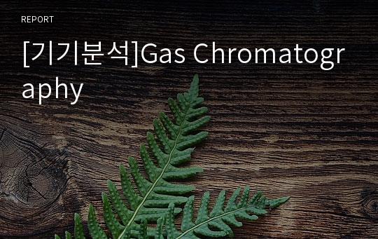 [기기분석]Gas Chromatography