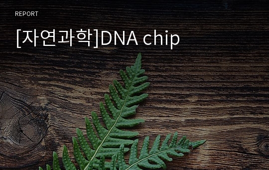 [자연과학]DNA chip