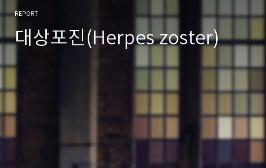 대상포진(Herpes zoster)