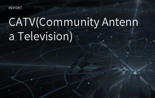 CATV(Community Antenna Television)