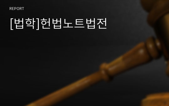 [법학]헌법노트법전