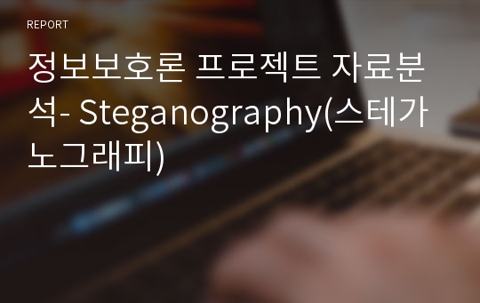 정보보호론 프로젝트 자료분석- Steganography(스테가노그래피)