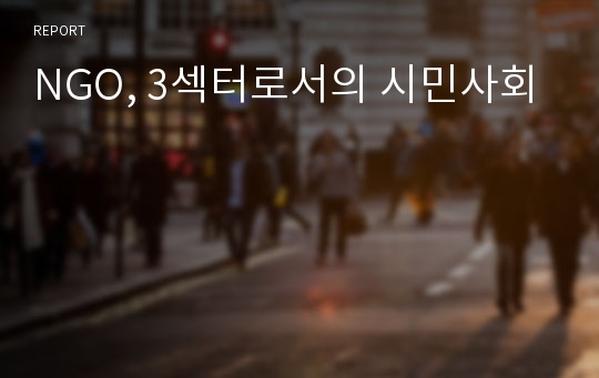 NGO, 3섹터로서의 시민사회