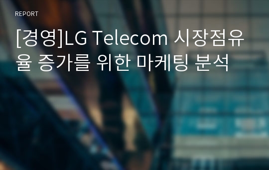 [경영]LG Telecom 시장점유율 증가를 위한 마케팅 분석