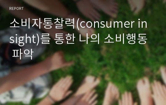 소비자통찰력(consumer insight)를 통한 나의 소비행동 파악