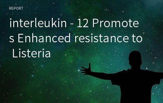 interleukin - 12 Promotes Enhanced resistance to Listeria