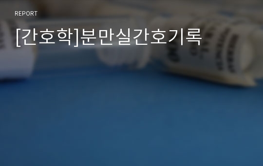 [간호학]분만실간호기록