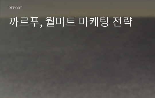 까르푸, 월마트 마케팅 전략