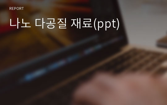 나노 다공질 재료(ppt)