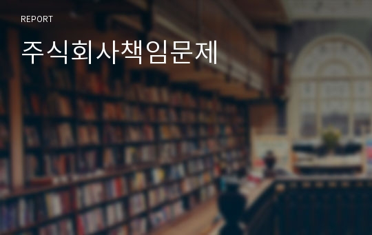 주식회사책임문제