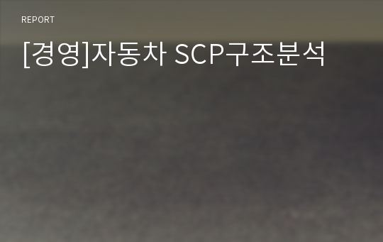 [경영]자동차 SCP구조분석