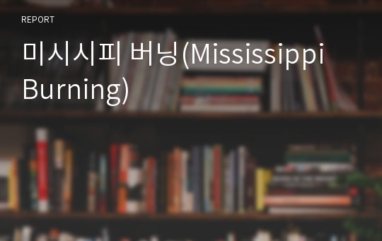 미시시피 버닝(Mississippi Burning)