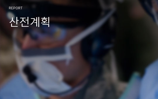 산전계획