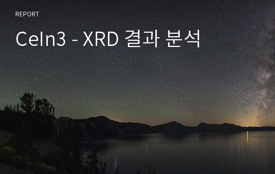 CeIn3 - XRD 결과 분석