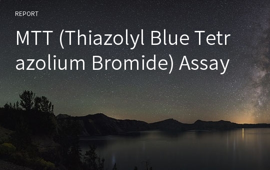 MTT (Thiazolyl Blue Tetrazolium Bromide) Assay