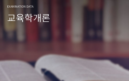 교육학개론