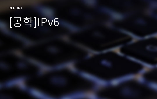 [공학]IPv6