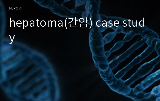 hepatoma(간암) case study