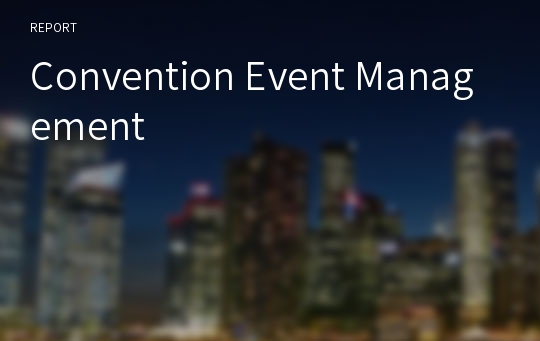 Convention Event Management