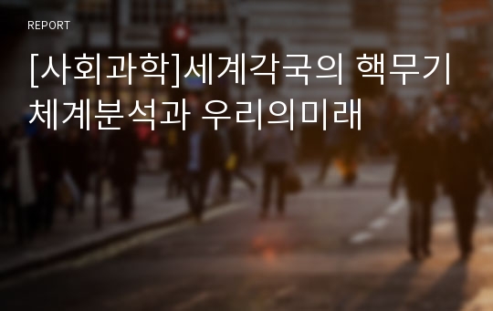 [사회과학]세계각국의 핵무기체계분석과 우리의미래