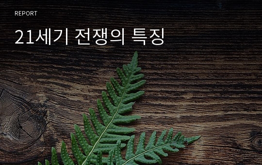 21세기 전쟁의 특징