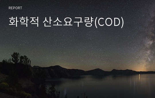 화학적 산소요구량(COD)