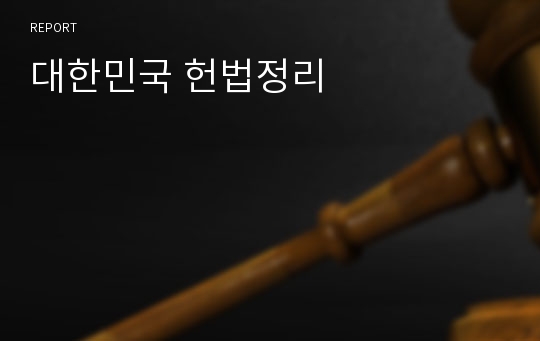 대한민국 헌법정리