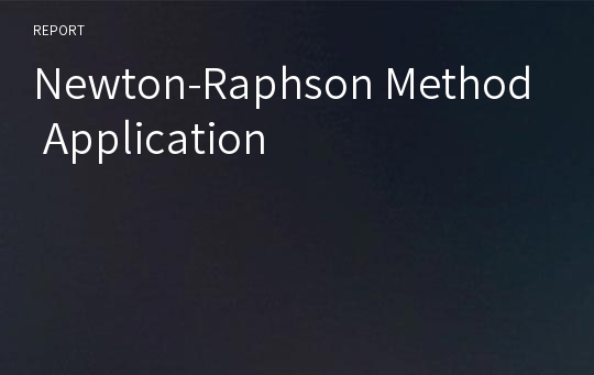 Newton-Raphson Method Application
