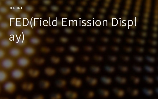 FED(Field Emission Display)